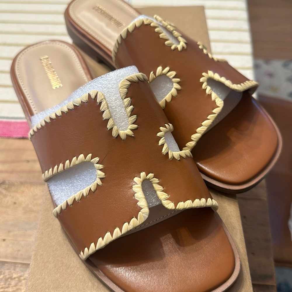 NIB CUSHIONAIRE VOYAGE SLIDE - WHISKEY WOVEN